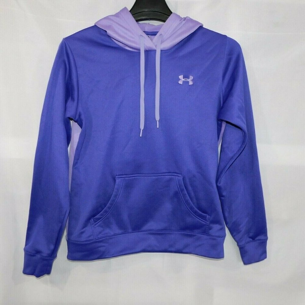 Under Armour Two Tone Purple Fleece Lined Hoodie hooded sweatshirt Womens S